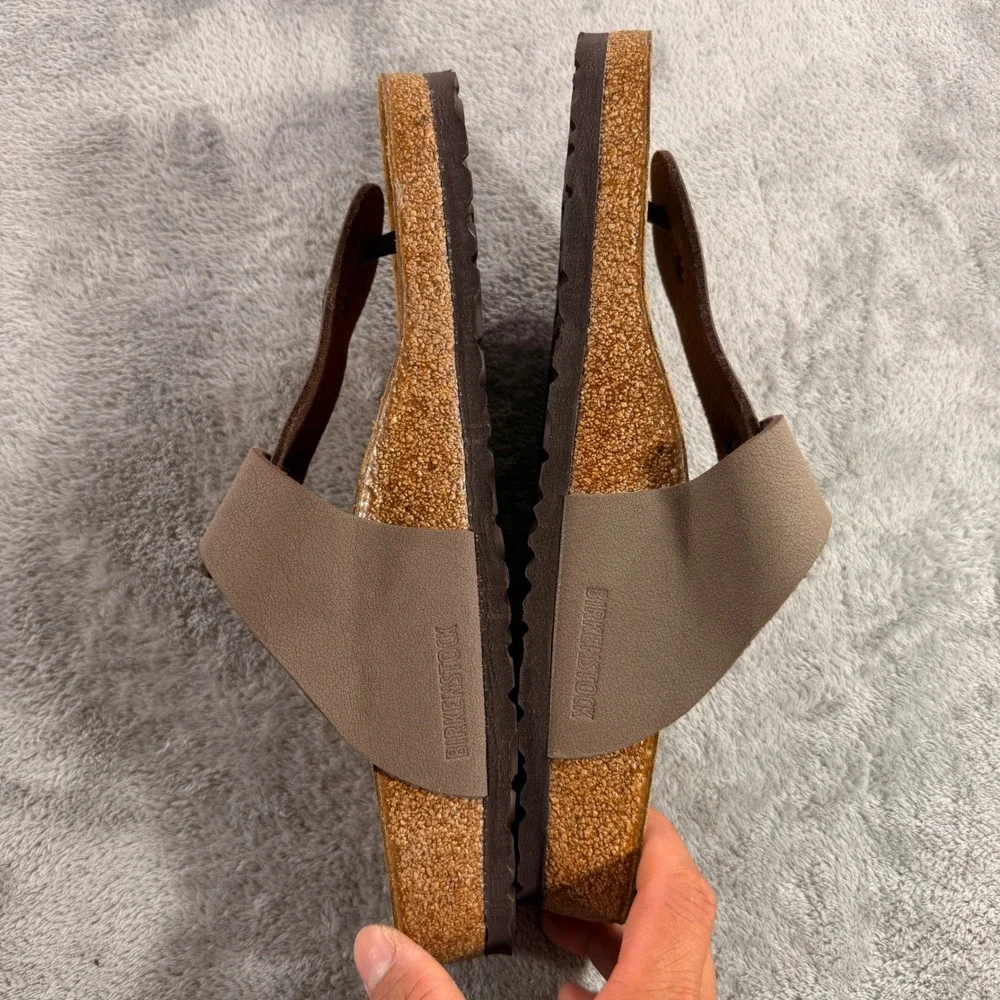 Birkenstock Ramses Sandals Mens 43 10 Mocha Birkibuc Thong Buckle Brown 044701